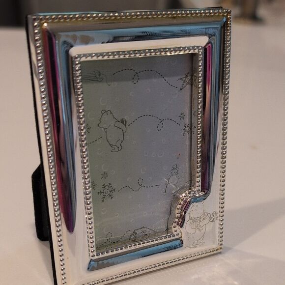 Silver Beaded Etched Winnie The Pooh Photo Frame - Picture 5 of 8